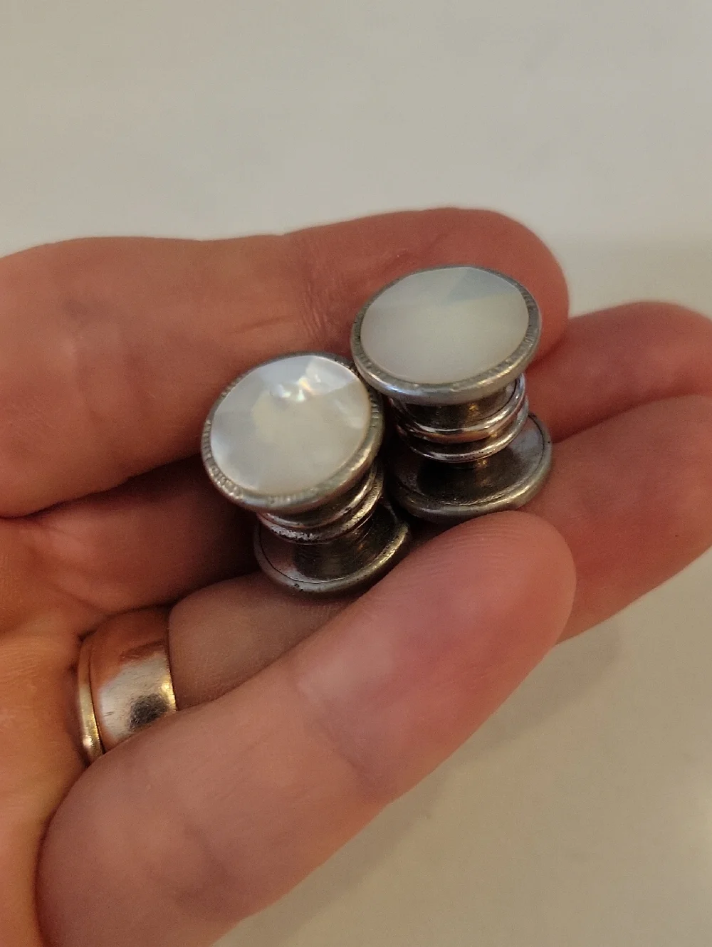 Art Deco Mother Of Pearl Cuff Links